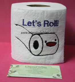 Toilet Paper Single Design TP No 63 Machine Embroidery Design Lets Roll