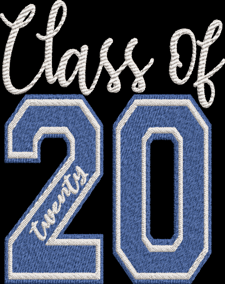 Graduation 2020 School Machine Embroidery Design